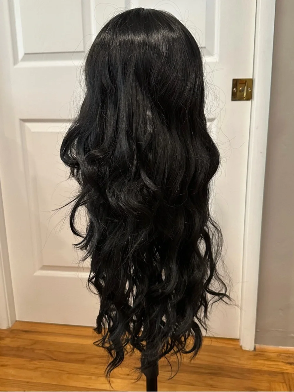 Synthetic 26” Black Wavy Lace Part Wig - Natural Shine #TC6